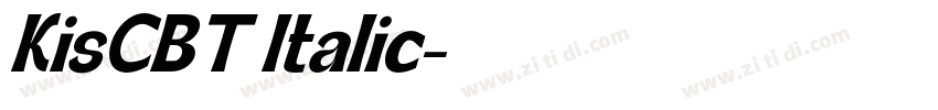 KisCBT Italic字体转换